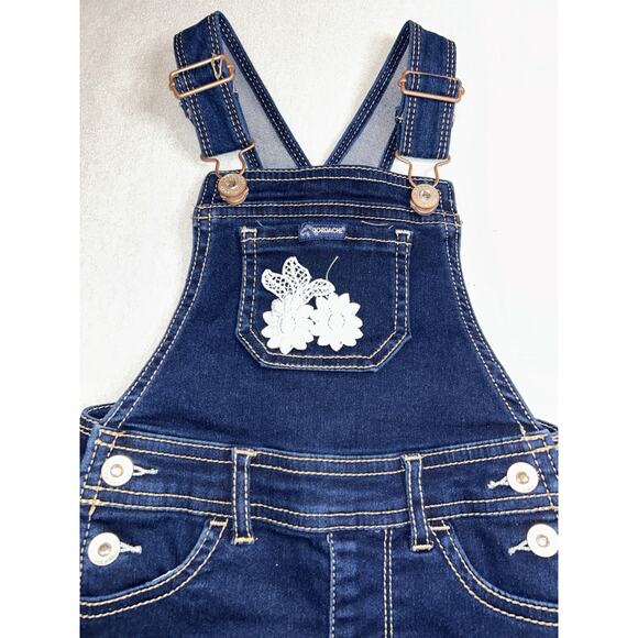 Jordache‎ Overalls Flowers and Lace 2T/NP2 Toddler Baby Clothes Denim - Picture 2 of 9